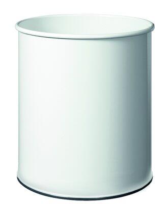 CORBEILLE À PAPIER PAPEA 15L BLANCHE - ACIER ANTI-UV