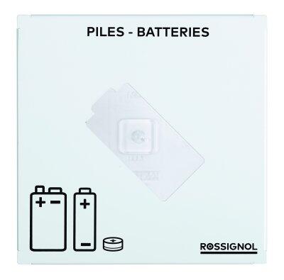 COLLECTEUR DE PILES PILEO 7L BLANC - OUVERTURE CALIBRÉE