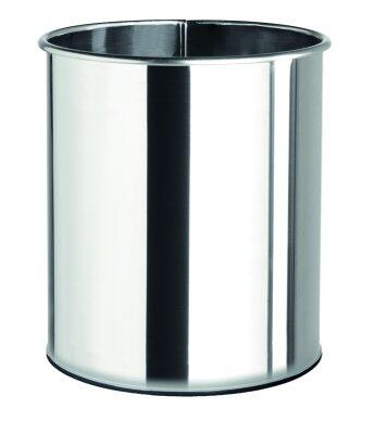 CORBEILLE À PAPIER PAPEA 8L INOX AVEC EMBASE EN CAOUTCHOUC