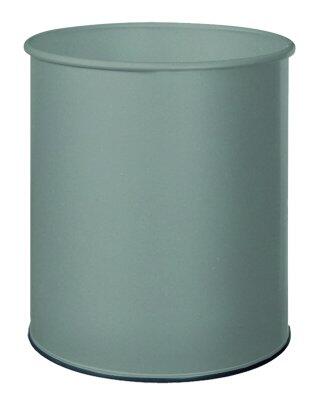 CORBEILLE À PAPIER POUDRÉ ANTI-UV GRIS MÉTAL 15L