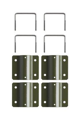 KIT DE FIXATION CORBEILLE EDEN POUR BORNES HYGÉCA VERT OLIVE 6003