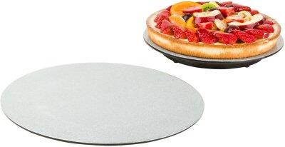 GUERIDON MELAMINE ARGENTÉ MATFER 24CM AVEC PATINS ANTI-DÉRAPANTS
