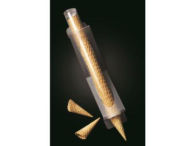 PORTE-CORNETS À GLACE MURAL PMMA HAUTEUR 56 CM
