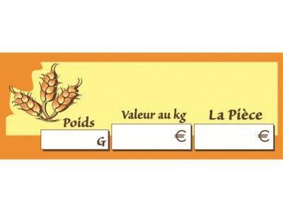 ÉTIQUETTES PRIX DU PAIN 15X5 CM X10