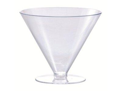 COUPES EN POLYSTYRÈNE DESSERT À PIED TRANSPARENTES RONDES Ø 90 H75 MM 17,5 CL X100