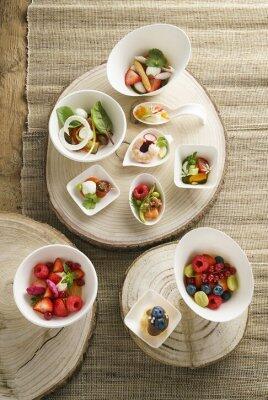 MISES EN BOUCHE EN FIBRE MINI PLATS CARRÉS 65X H45 MM X600