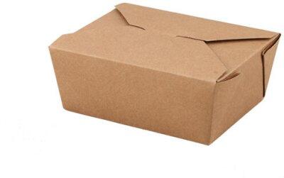 BOÎTES REPAS CARTON KRAFT 13,4X11 CM HAUTEUR 6,4 CM 80 CL X450