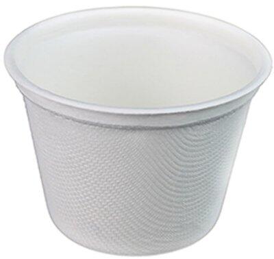 POTS À SAUCE FIBRE DE CANNE RONDS SANS COUVERCLE Ø 75 MM 14 CL X1000