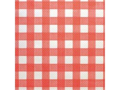 SETS DE TABLE EN PAPIER GAUFRÉ 40X30 CM DÉCOR CARREAUX ROUGES ET BLANCS X500