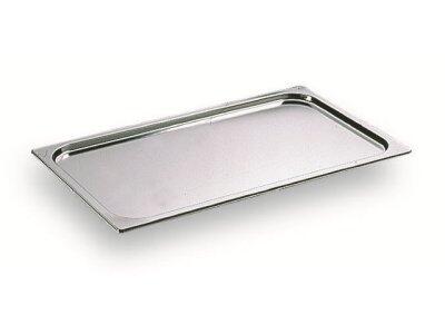 COUVERCLE INOX SANS POIGNÉE GN 1/1 BAC GASTRONORME SANS ANSE