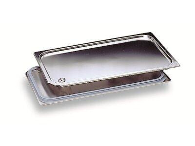 COUVERCLE INOX ÉTANCHE GN 1/4 POUR BAC GASTRONORME SANS ANSE