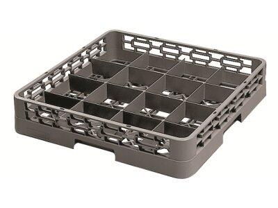 PANIER DE BASE AVEC CLOISONS POUR 16 VERRES INCLINÉS