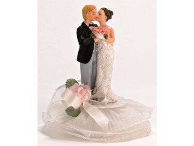 SUJETS DE MARIAGE "COUPLE DOUCEUR" H 17 CM X4