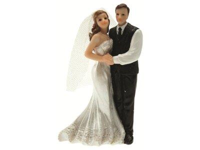 SUJETS DE MARIAGE "COUPLE VENISE" H12 CM X2