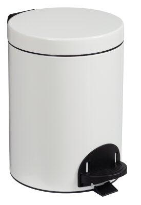 POUBELLE A PEDALE SANELIA  5L  BLANC