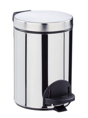 POUBELLE A PEDALE SANELIA 3L INOX BRILLANT AISI 304 (18/10)