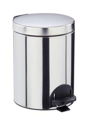 POUBELLE A PEDALE SANELIA 5L INOX BRILLANT AISI 304 (18/10)