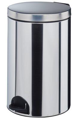 POUBELLE A PEDALE SANELIA 20L INOX BRILLANT AISI 304 (18/10)