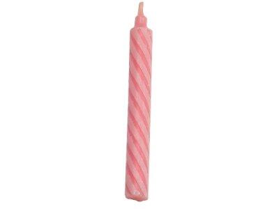 BOUGIES TORSADÉES GROSSES Ø 8 H75 MM ROSES X50