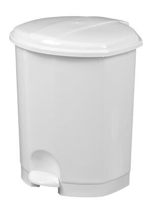 POUBELLE A PEDALE PLASTIQUE PRIMA  11L  BLANC