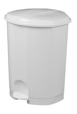 POUBELLE A PEDALE PLASTIQUE PRIMA  30L  BLANC