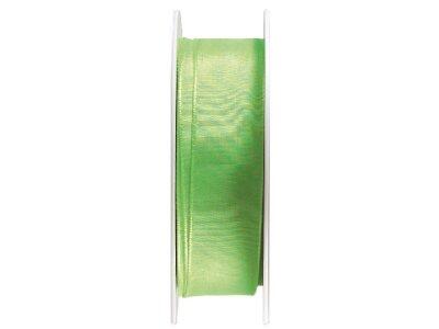 BOBINE 25M DE RUBAN LAITONNÉ UNI 25 MM, VERT