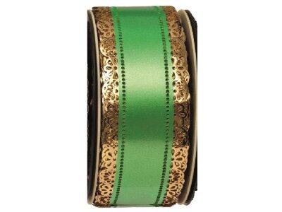 RUBANS CHARLOTTE 23 M À DENTELLE LARGEUR 40 MM VERT JADE