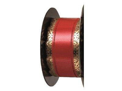 RUBANS CHARLOTTE 23 M À DENTELLE LARGEUR 50 MM ROUGE