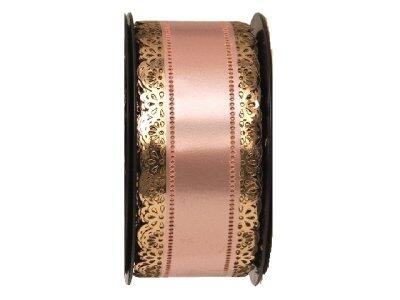 RUBANS CHARLOTTE 23 M À DENTELLE LARGEUR 50 MM ROSE SAUMON