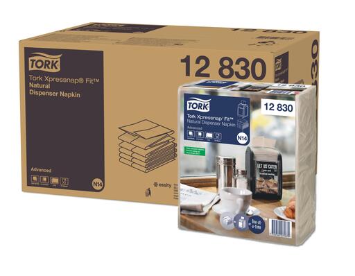 SERVIETTE POUR DISTRIBUTEUR 21.3X16.5CM TORK® XPRESSNAP FIT® N14 2 PLIS NATURE X4320 - 2