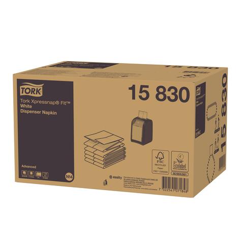 SERVIETTE POUR DISTRIBUTEUR 21,3X16.5CM TORK® XPRESSNAP FIT® N14 2 PLIS BLANC X4320 - 4